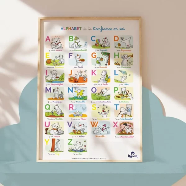 affiche alphabet enfant affirmations positives