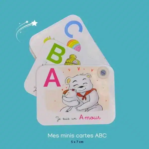 Mini abécédaire de poche pour enfants - Apprends l’alphabet de manière ludique, où que tu sois. Compact et pratique, idéal pour une découverte facile des lettres !